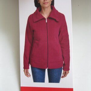 Calvin Klein Ladies' Performance Polar Fleece full zip jacket dark pink M (1003)